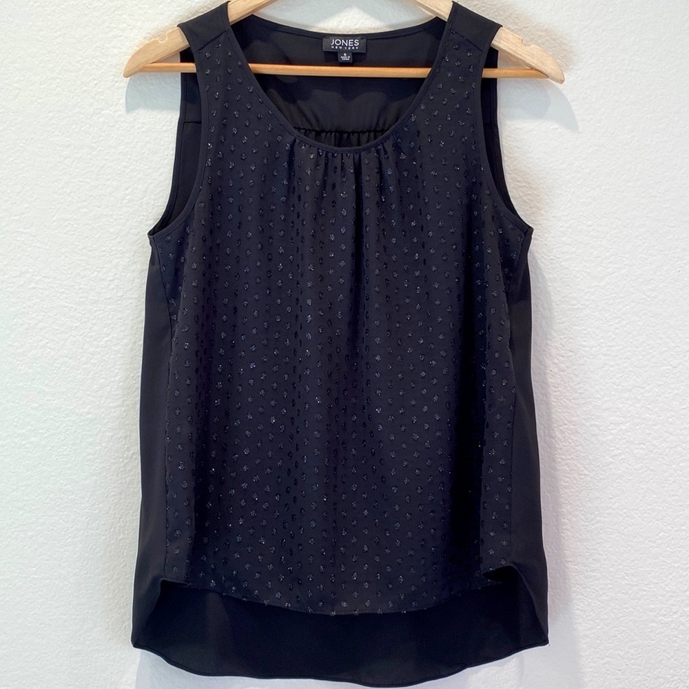 Jones New York- Black Tank Top w/ shimmer (S) EUC